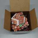 Blulu 9 ft Gingerbread House Garland Christmas Gingerbread House Train Decorations Christmas Banners Candy Garland Hanging Ornaments for Xmas Tree Kitchen Wall Decor