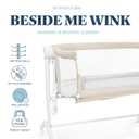 Baby Delight Beside Me Wink Bassinet | Bedside Sleeper | 7-Position Height Adjustment | Organic Oat, 33.5"L x 19"W x 31"H