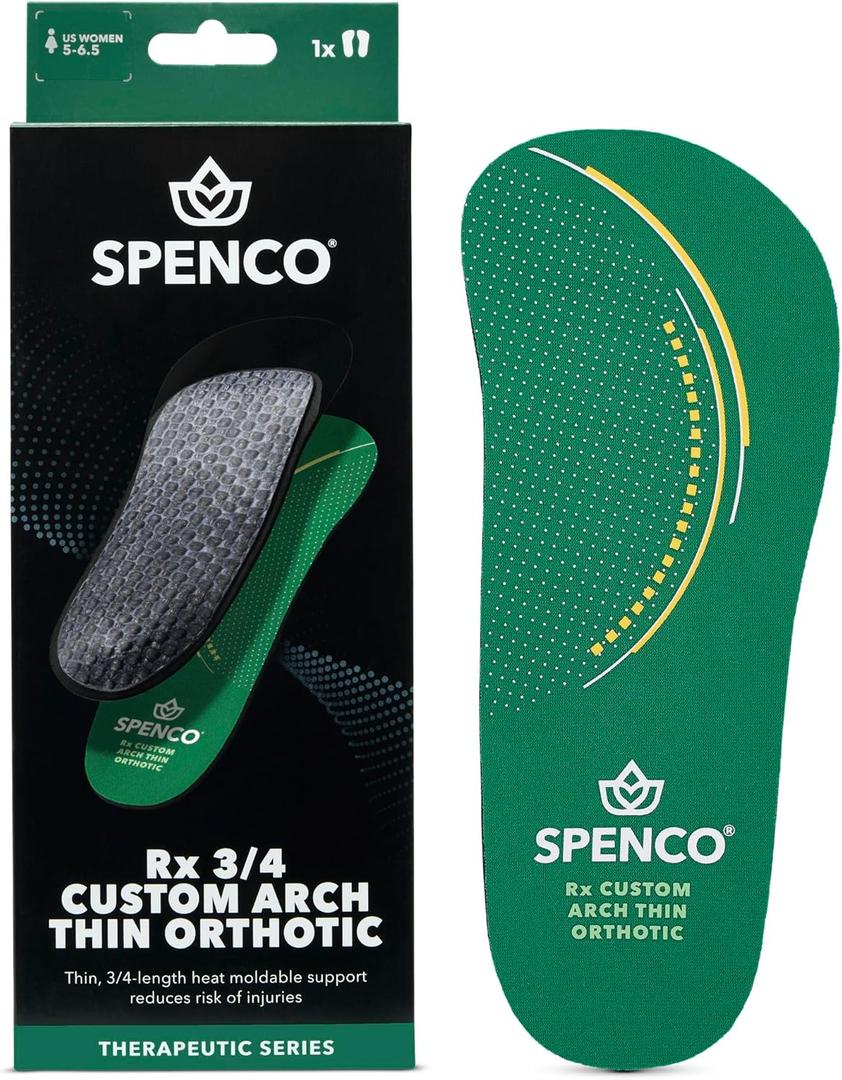 Spenco Rx Thinsole 3/4 Length Shoe Insoles, Women's 11-12.5/Men's 10-11.5
