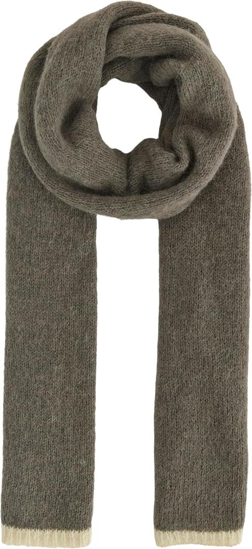 Everlane - Plush Alpaca Scarf (One Size, Mid Grey Heather/ Bone)