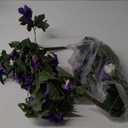 Artificial Flowers for Outdoors 2PCS Spring Faux Morning Glory Look Real Silk Flowers for Outside Planter UV Resistant Fake Flowers for Home Garden Balcony Yard Porch Deco Purple