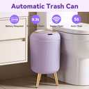 Procade Automatic Trash Can Bathroom,Auto Small Purple Garbage Can with Lid