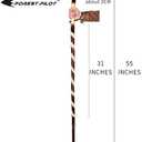 FOREST PILOT Handcrafted Nature Wood Hiking Stick 55 Inches Long - with Hand Strap and Rubber Tip Cover - Transparent Waterproof Painting Coating (Black, M)