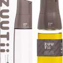 Zuutii Olive Oil Dispenser, Drip Free Spout Oil Dispenser Bottle for Kitchen Glass Oil and Vinegar Dispenser Olive Oil Bottle Cooking Oil Dispenser Soy Sauce Dispenser Oil Container Gray