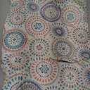 Covers For The Home Deluxe Elastic Edged Flannel Backed Vinyl Fitted Table Cover - Multi-Color Geometric Medallion Pattern - Round Oblong Oval - Fits Tables up to 48" W x 68" L (Best For Up To 48" x 68")