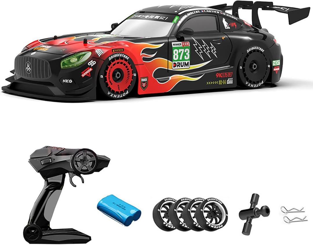 GoolRC Remote Control Drift Car Drift RC Cars 1/16 Remote Control Car 2.4GHz 4WD RC Race Vehicle Gift for Teen Tires Replaceable with LED Light