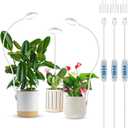 Grow Lights for Indoor Plants, Full Spectrum Clip on Plant Lights for Indoor Growing, White Halo Grow Lamp 3 Pack with 360 Gooseneck, 6/12/16H Timer, 3 Light Modes, 5 Dimmable