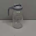 OneDream Glass Pitcher with Lid, 64 oz Large Mason Jar Wide Mouth, Sun Tea Glass Jar for Outside, Iced Tea Pitcher for Cold Beverages, Breast Milk, and Home Entertaining (Gray)