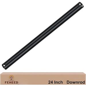 24 Inch Ceiling Fan Downrod, 1" Diameter White Ceiling Fan Extension Rod (No Threads),Universal Down Rods for Ceiling Fans,Easy Installation