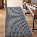 2' x 8' Runner Rugs with Rubber Backing, Outdoor Indoor Utility Non Slip Carpet Rug Runner for Hallway, Custom Size Area Rugs Mat for Entryway Balcony Patio Kitchen Garage Stair Laundry, Gray