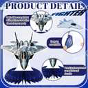12 Pcs Fighter Party Decorations Air Force Honeycomb Centerpiece Fighter Table Topper Airplanetable Decoration for Birthday Party Favor Supplies