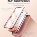 SURITCH for Samsung Galaxy S22 Case, [Built-in Anti-Scratch Screen Protector] 360 Full Body Protection Dual Layer Shockproof Rugged Bumper Phone Cover for Galaxy S22 6.1 Inch (Pink Gold)