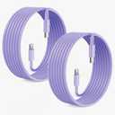 2Pack Purple Fast Charger Cable 10ft [Apple MFi Certified], USB Type C to Lightning Cable 10 Foot for Apple iPhone 14/13/12 Pro XR XS Max X 8 Plus