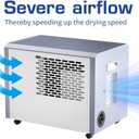 120 Pint Commercial Dehumidifier with Drain Hose for Crawl Spaces, Basements, Industry Water Damage Unit, Large Capacity, Compact, Portable, Auto Defrost, Memory Starting