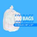 Reli. SuperValue 16-25 Gallon Trash Bags (500 Count Bulk) Clear Garbage bags