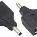 AAOTOKK 2 Pack USB to DC 3.51.35mm Power Adapter - 5V Female to Male Jack Barrel Plug Charger Cord Connector for USB Charging Device (F/3.51.35)