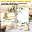 TonGass 12-Pack 5"x7" Gold Acrylic Picture Frames 3mm Gold Border Wedding Table Number Holders, Clear Double-Sided Acrylic Sign Holders for Weddings, Banquets, Parties, Centerpieces
