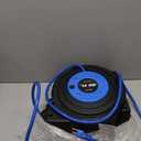 DEWENWILS Heavy Duty Cord Reel, 40FT Retractable Extension Power Cord, 12AWG/ 3C SJTOW, 3-Lighted Triple Outlets, 15A Circuit Breaker, Wall/ Ceiling Mounted, Adjustable Stopper UL Listed, Blue, 1 Box