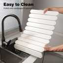 Stone Dish Drying Mat for Kitchen Counter, Quick Dry Stone Mat Kitchen for Dishes Bottles Cups, Large Foldable Diatomaceous Earth Dish Drying Mats Mat
