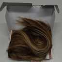 REECHO Clip in Hair Extensions, Hair Extensions Thick Long Lace Weft Lightweight Synthetic Hairpieces for Women (24 Inch240 Gram(Pack of 5), Chocolate Brown with Golden Blonde Highlights)