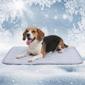 NAMOTEK Washable Dog Cooling Mat Ice Silk Cool Mat for Pet Self Comfortable Blanket Dog Pad