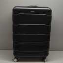 Samsonite Omni PC Hardside Expandable Luggage with Spinner Wheels, Black, Checked-Large 28-Inch