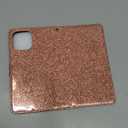 Varikke for iPhone 16 Pro Max Wallet Case Detachable with Card Holder for Women, Fashion Glitter PU Leather Strap Magnetic Flip Wallet Removable Phone Case Cover for iPhone 16 Pro Max 6.9", Rose Gold