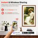 FANGOR 21.5" Large Digital Picture Frame 64GB, WiFi Photo Frame 1920x1080 FHD IPS Display with Remote Control, Auto-Rotate, Wall Mounted, Share Photos/Videos Via Uhale App/USB/SD (No Touch Screen)