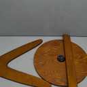 C-Shaped Handmade End Table, Side Table for Couches, Sofa Tables Slide Under Couch for Living Room, Over Couch TV Tray Table for Small Spaces (Large, Chestnut)