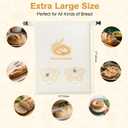 2-Pack Beeswax Bread Bag for Sourdough, Reusable XL Cotton Bread Bag for Homemade Bread, Sourdough Bag, Beeswax Bag with Date Tracker, Sourdough Bread Storage for Freshness, 17x13in (Orange)