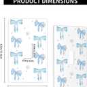 Blue Bow Single Toggle Light Switch Plates And Outlet Covers Decorative Electrical Wall Plate Receptacle Switchplate Decorate Plug Cover For Bathroom Bedroom Kitchen 4.5 * 2.76 Inch