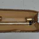 1 1/8 Inch Diameter Curtain Rods 36 to 72 Inches(3-6ft), Telescoping Heavy Duty Large Drapery Rod with Adjustable Aluminum Alloy Bracket, Solid End Caps for Windows Patio Decoration, Brushed Gold