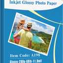Uinkit 100 Sheets Heavyweight Thick Glossy Photo Paper Single side 8.5x11 Inkjet 68lb 260Gsm DIY Greeting Card Placemat Craft Project Signage Christmas Poster 11.8Mil for Inkjet printer