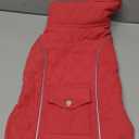 Malier Dog Winter Coat, Windproof Dog Cold Weather Coats with Real Pocket, Winter Extra Warm Pet Coat Fleece Jacket Reflective Clothes for Small Medium Large Dogs and Puppy (Red, Large)