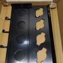 Pickleball Paddle Rack Holds 4 Paddles with Hooks Pickleball Storage Rack Pickleball Paddle Holders To Fence Wall Hanging Storage Outdoor No Installation,Black