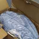 Westinghouse Electric Blanket Twin, Flower Jacquard Heated Blanket Twin Size with 10 Heating Levels and 1-12 Hours Auto-Off, Flannel to Sherpa Reversible, Machine Washable (62" x 84", Blue)