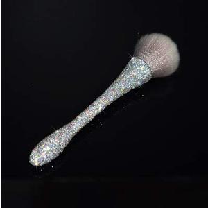 Bling Rhinestone Large Mineral Powder Brush Makeup Brush Cosmetic Brush Foundation brush Perfect For Large Coverage Powder Bronzer Blush Blending Buffing 1 piece (Silver)