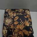 StangH Gold Velvet Curtains for Living Room, Super Soft Vintage Printed Floral Patterned Drapes Back Tab Light Blocking Window Treatments for Nursery Home Office, W52 x L102, 2 Panels