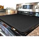 YUHFERA Stove Top Cover for Electric Stove - Silicone Stove Mat for Glass Top, Glass Cooktop Protector For Kitchen, Multi-functional Oven Covers for Electric Stove (Black,28 x 20)