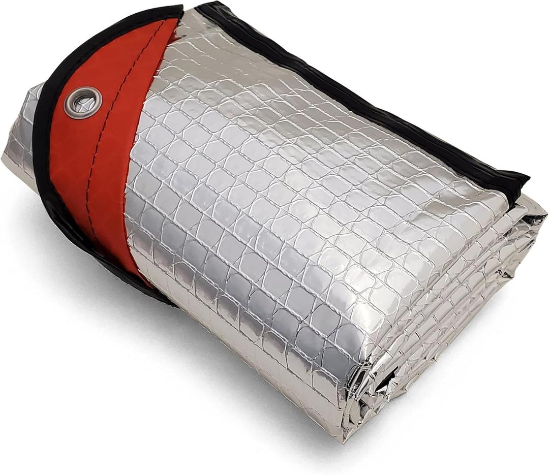 Coghlan's Thermal Blanket – Heavy-Duty Aluminum Foil with Polyethylene Backing, Reinforced Grommets, Windproof and Waterproof for Heat Retention, Emergency Signaling, Camping, and Outdoor Survival
