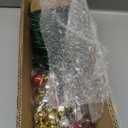 AGIRL Tabletop Christmas Tree 22 Inch Mini Artificial Christmas Tree with 30 LED String Lights, Star Tree, Tabletop Small Xmas Tree for Holiday Indoor DIY Christmas Decor