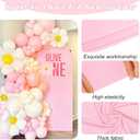Spandex Fitted Wedding Arch Cover 6.6FT Pink Arch Backdrop Cover, Round Top Chiara Backdrop Stand Covers for Wedding Birthday Party Baby Shower Banquet Arch Decoration (Pink, 6.6FT)