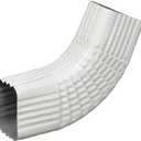Rocky Mountain Goods Gutter Elbow B 3"x4" - White Aluminum Downspout Connector - Side-to-Side Water Flow Control - Rust-Resistant and Durable - Fits Large Gutters - Easy Installation