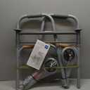 Medline Lightweight Folding Walkers for Seniors, Adults with 5 Wheels, Steel Frame Supports up to 400 lbs.