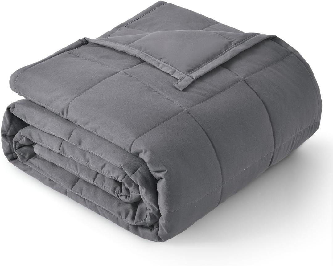 Topblan Weighted Blanket for Adults 12lbs, Breathable Cooling Weighted Blanket, High Breathability Heavy Blanket, Soft Material with Glass Beads for All Season, Sofa Bed, 60"x80" Queen Size,Dark Grey