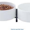 Ceramic Dog and Cat Bowls 2 Pack, 6,5". White