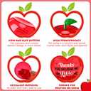 Mimorou 48 Pack Back to School Teacher Gifts Bulk Clear Red Plastic Apple Containers Apple Shaped Candy Jar Boxes Filling Container Teacher Appreciation Gifts for First Day of School Party Favor