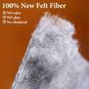 Nuanchu Felt Rug Pad 8x10 Feet, 1/4 Inch Thick Carpet Padding for Hardwood Floors, Grey Under Rug Protector, Floor Cushioning Mat Compatible Grip Underlay