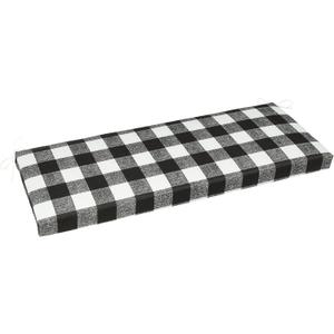 Pillow Perfect Outdoor/Indoor Anderson Matte Bench/Swing Cushion, 45" x 18", Black, 1 Count