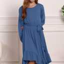 blibean Tween Girl Fashion Swing Dress Boho A-line Dresses Size 4-13 Years (L)